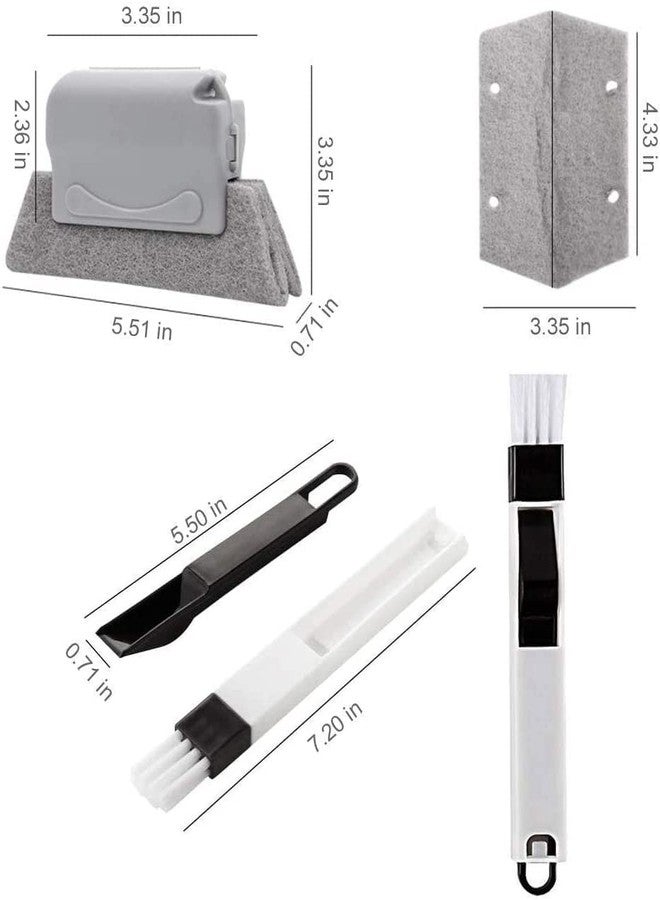 YOPRAM Double Combo of Window Groove Frame Cleaning Brush Door Track Cleaning Brushes for Window Slot Keyboard with Mini Dustpan Dust Cleaner Tool for All Corners Edges and Gaps (Multicolour) - Image 5
